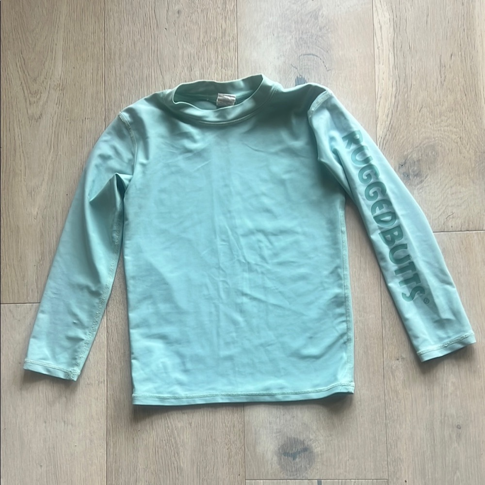 Rugged Butts Mint Green Long Sleeve Rash Guard Tee Classic Design